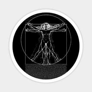 The Vitruvian Woman - Da Vinci inspired - Feminist Art - Adult Human female - Woman definition -2 Magnet